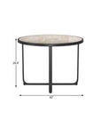 42" Black Glass And Aluminum Cross Leg Base Round Top Dining Table