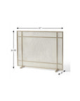 41" Gold Carved Geometric Iron Ethanol Fireplace