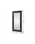 64" Black Solid Wood Leaning Framed Full Length Mirror