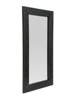64" Black Solid Wood Leaning Framed Full Length Mirror
