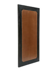 64" Black Solid Wood Leaning Framed Full Length Mirror