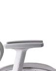 Light Gray And White Adjustable Height Swivel Rolling Gaming Chair With Footrest