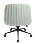 Pink and Black Adjustable Height Faux Fur Swivel Rolling Gaming Chair