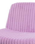 Pink and Black Adjustable Height Faux Fur Swivel Rolling Gaming Chair