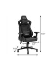 Black Swivel Rolling Racecar Gaming Chair