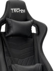Black Swivel Rolling Racecar Gaming Chair