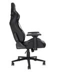 Black Swivel Rolling Racecar Gaming Chair