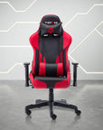 Black And Red And Black Swivel Rolling Gaming Chair