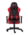Black And Red And Black Swivel Rolling Gaming Chair