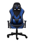 Blue And Black Swivel Rolling Gaming Chair