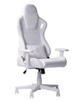 White Velvet Swivel Rolling Gaming Chair