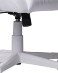White Velvet Swivel Rolling Gaming Chair