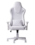 White Velvet Swivel Rolling Gaming Chair