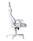 White Velvet Swivel Rolling Gaming Chair