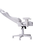 White Velvet Swivel Rolling Gaming Chair