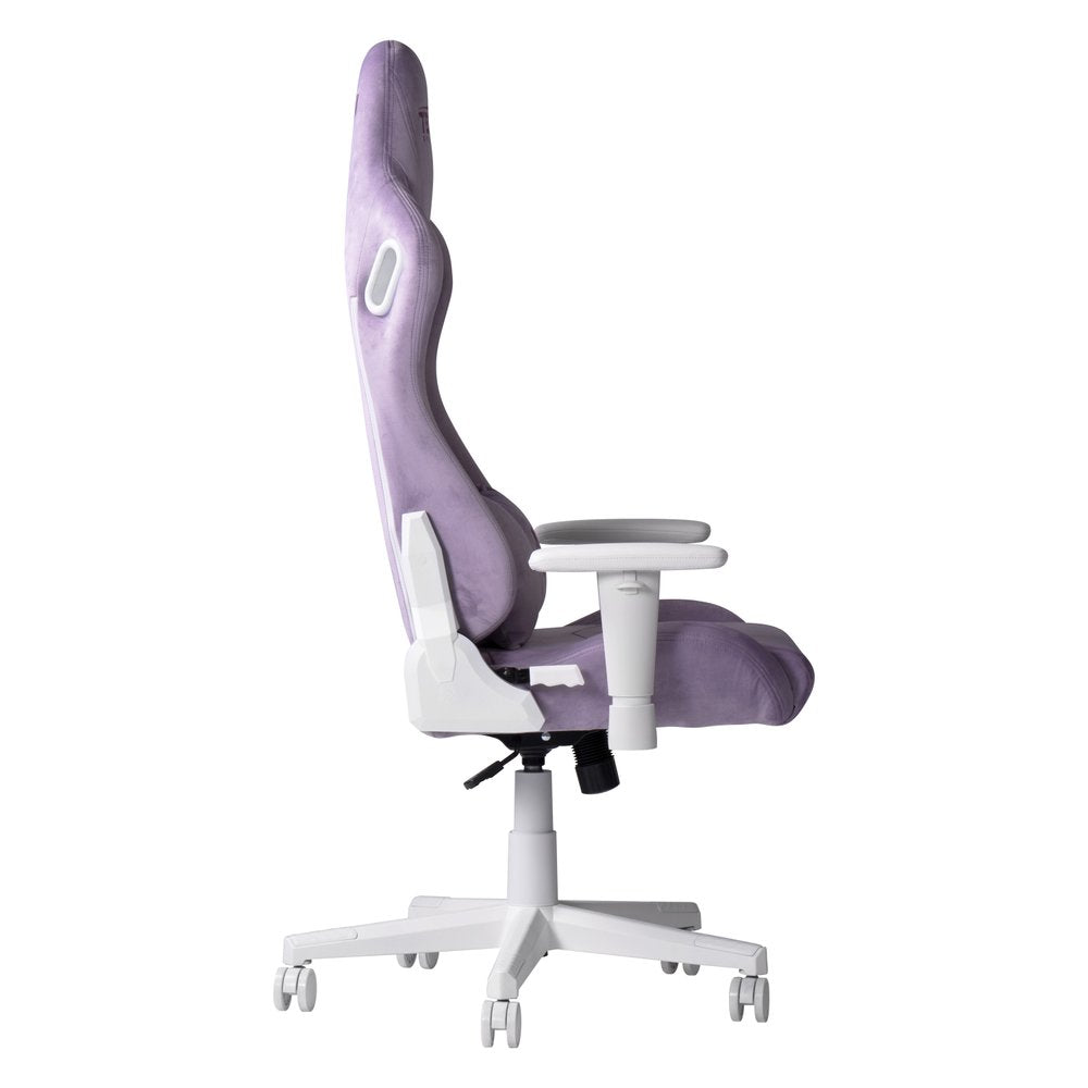 White Velvet Swivel Rolling Gaming Chair