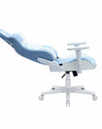 Blue And White Swivel Rolling Gaming Chair