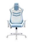 Blue And White Swivel Rolling Gaming Chair