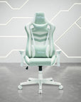Blue And White Swivel Rolling Gaming Chair