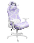 Black White And Pink Cow Print Adjustable Height Swivel Rolling Gaming Chair
