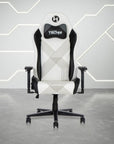 Black And White And Black Swivel Rolling Gaming Chair