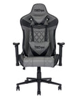 Gray And Black Adjustable Height Swivel Rolling Gaming Chair