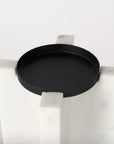 11" White Marble Tabletop Candle Holder