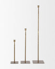 12" Gold Iron Floor Taper Candlestick