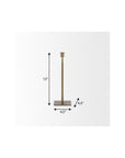 12" Gold Iron Floor Taper Candlestick
