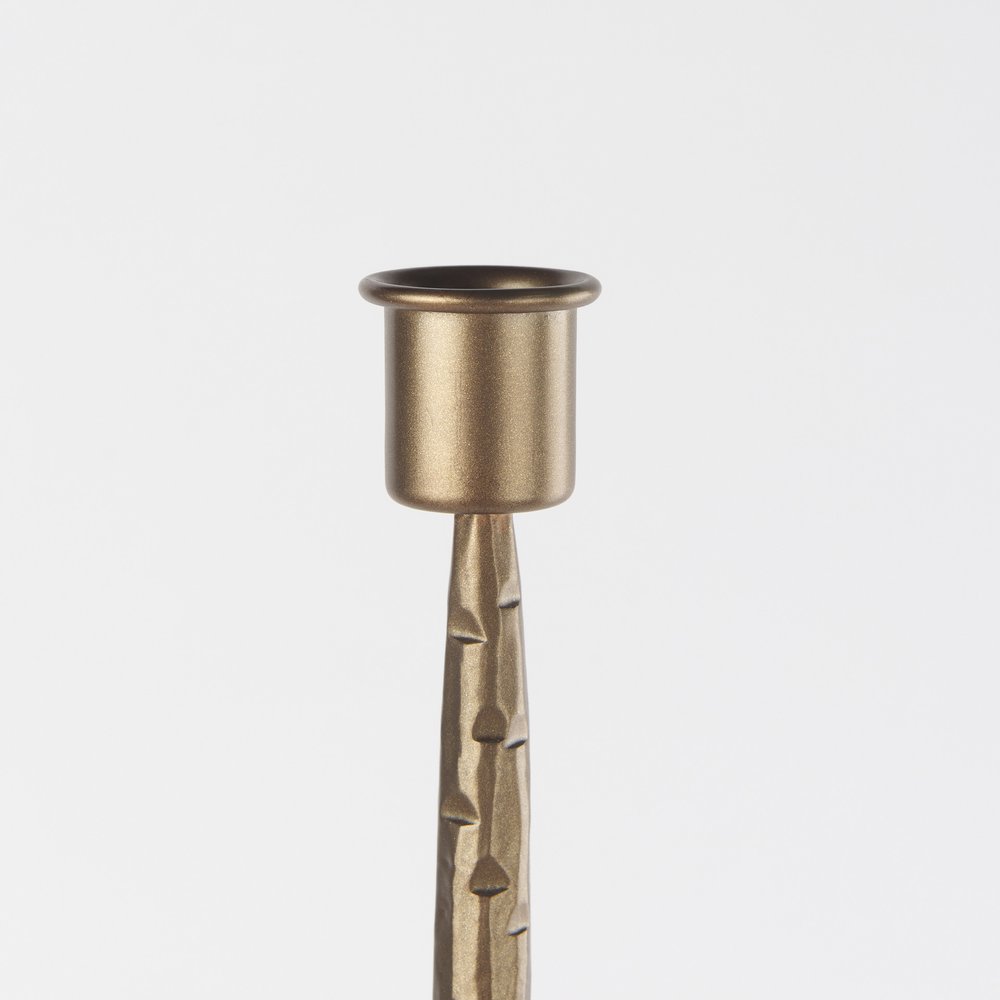 30" Gold Iron Floor Taper Candlestick