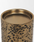 11" Antiqued Gold Iron Tabletop Votive Candle Holder