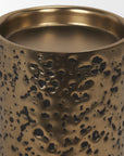 11" Antiqued Gold Iron Tabletop Votive Candle Holder