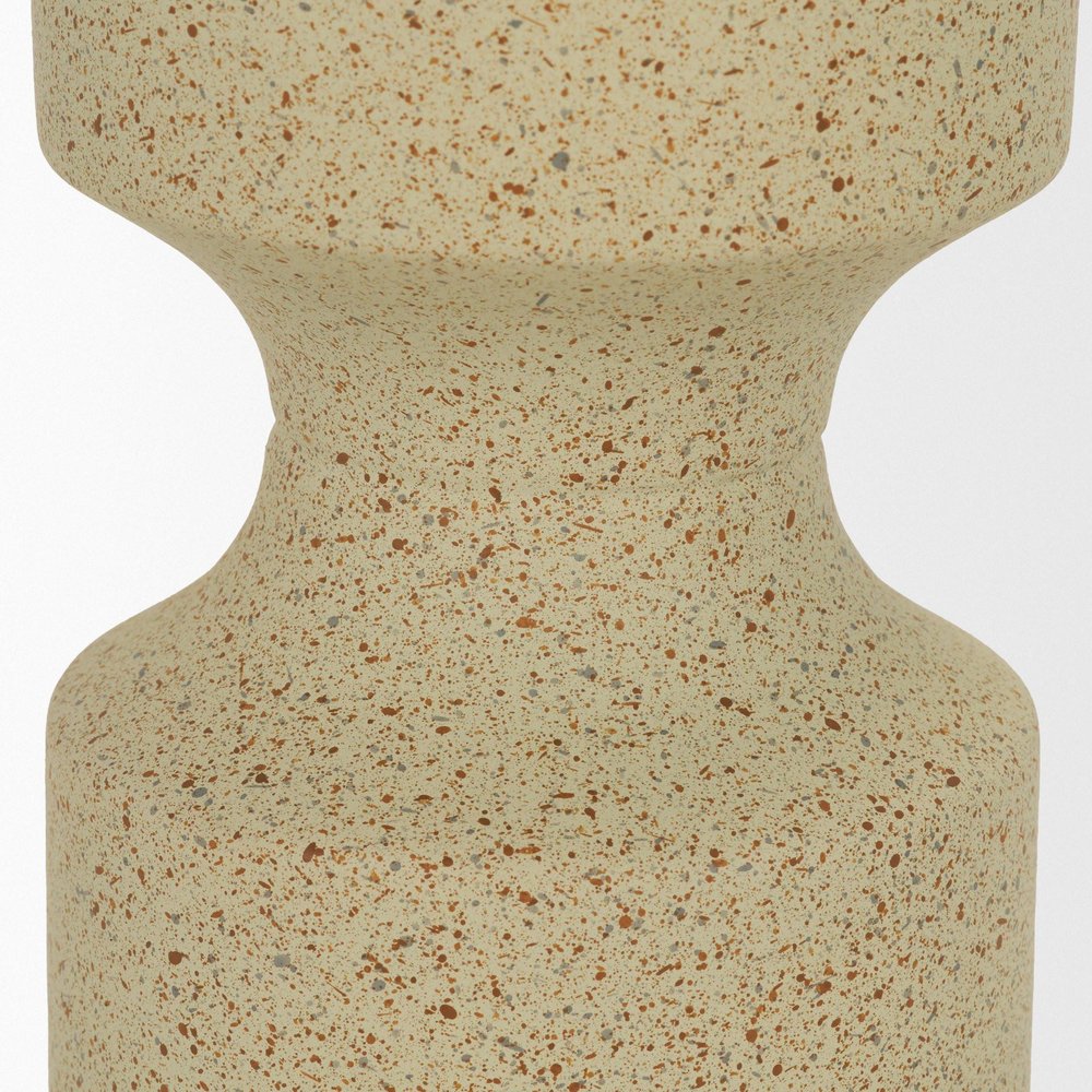 13" Beige Iron Tabletop Votive Candle Holder