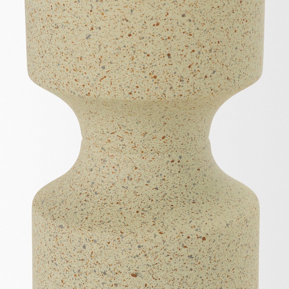 11" Beige Iron Tabletop Votive Candle Holder