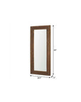 69" Brown Ribbed Solid Wood Wall Mounted And Leaning Framed Full Length Mirror