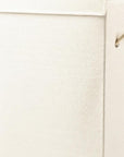 9" Off White Wicker Single Door Linen Cabinet