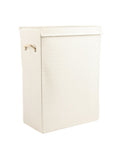 9" Off White Wicker Single Door Linen Cabinet