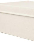 10" Off White Wicker Single Door Linen Cabinet