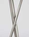 62" Beige Metal Tripod Floor Lamp With Beige Fabric Drum Shade