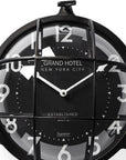 15" Black Iron Analog Round Wall Clock