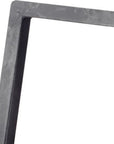 30" Gray Metal One Tier Bookcase