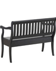 42" Black Solid Wood Storage Bench With Flip Top