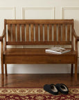 42" Dark Brown Solid Wood Storage Bench With Flip Top
