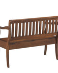 42" Dark Brown Solid Wood Storage Bench With Flip Top