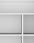41" White Wood Six Tier Bookcase