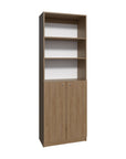 71" Natural Wood Three Tier Bookcase