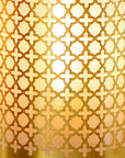 Set of Two 9" Gold Metal Pierced Quatrefoil Battery Powered Desk Lamps