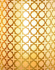 Set of Two 9" Gold Metal Pierced Quatrefoil Battery Powered Desk Lamps