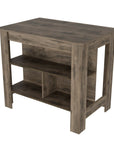 28" Brown Wood Kitchen Island