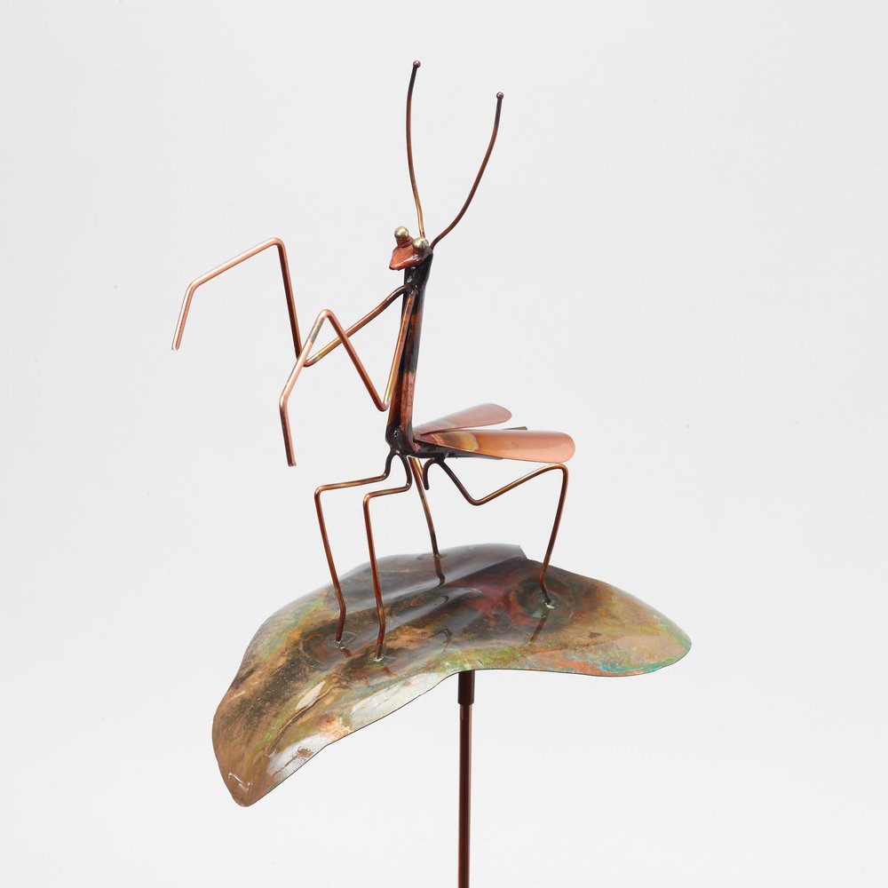 9" Copper Insect Garden Stake